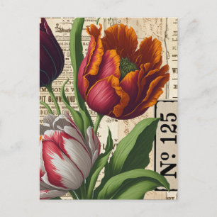 Tulpen  collage briefkaart