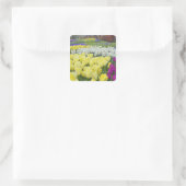 Tulpen, daffodils en bloemen van druiven voor de h vierkante sticker (Tas)