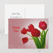 Tulpen Dank Je Kaart (Voorkant / Achterkant)