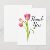 Tulpen dankkaart bedankkaart (Voorkant / Achterkant)