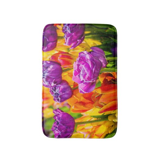 Tulpen die 12a kantelen badmat (Voorkant Verticaal)