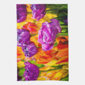 Tulpen die 12a kantelen theedoek (Verticaal)