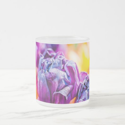 Tulpen die 14 kantelen matglas koffiemok (Center)