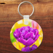 Tulpen die 15 kantelen sleutelhanger (Voorkant)