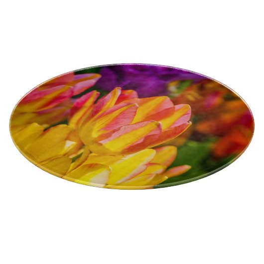 Tulpen die 16 kantelen snijplank (Hoek)