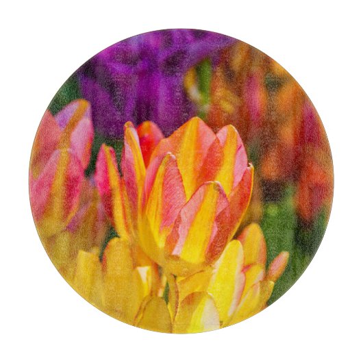 Tulpen die 16 kantelen snijplank (Voorkant)