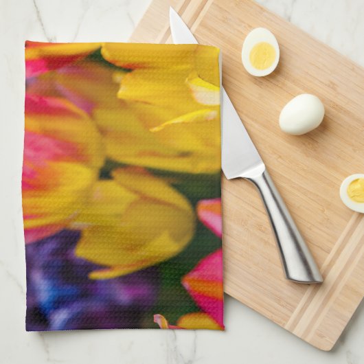 Tulpen die 16 kantelen theedoek (Quarter Fold)