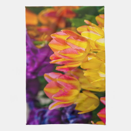 Tulpen die 16 kantelen theedoek (Verticaal)