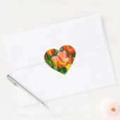 Tulpen die 17 kantelen hart sticker (Envelop)