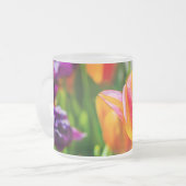 Tulpen die 17 kantelen matglas koffiemok (Voorkant links)