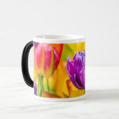 Tulpen die diepe roze aftappen magische mok (Voorkant links)