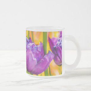 Tulpen die diepe roze aftappen matglas koffiemok