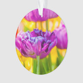 Tulpen die donkerroze betoveren ornament (voorkant)