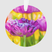 Tulpen die donkerroze betoveren ornament (voorkant)