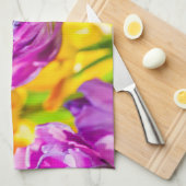 Tulpen die donkerroze betoveren theedoek (Quarter Fold)