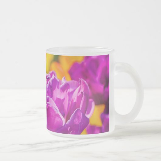 Tulpen die geweld betoveren matglas koffiemok (Rechts)