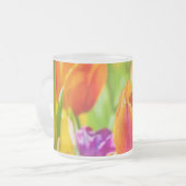 Tulpen die kantelen matglas koffiemok (Voorkant links)