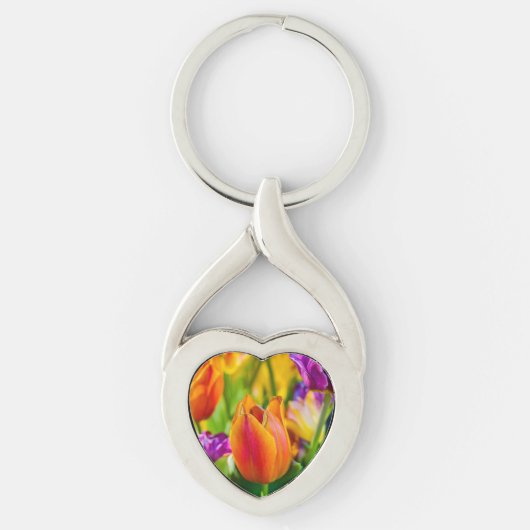 Tulpen die kantelen sleutelhanger (Voorkant)