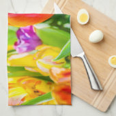 Tulpen die kantelen theedoek (Quarter Fold)