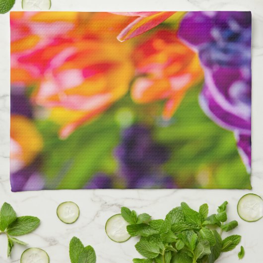 Tulpen die kantelen theedoek (Gevouwen)