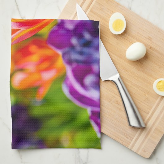 Tulpen die kantelen theedoek (Quarter Fold)