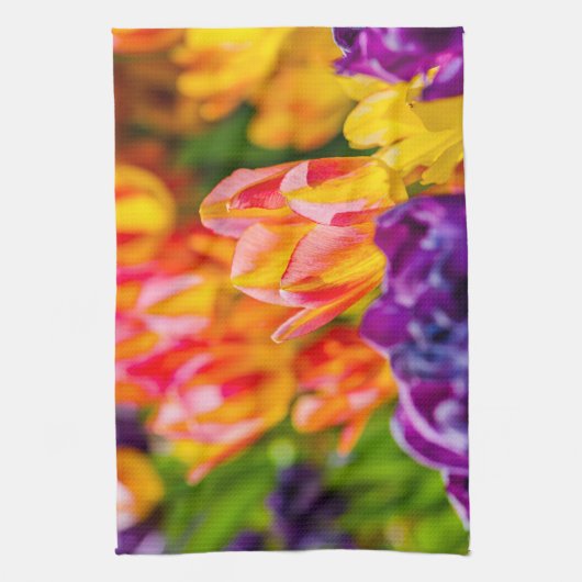 Tulpen die kantelen theedoek (Verticaal)