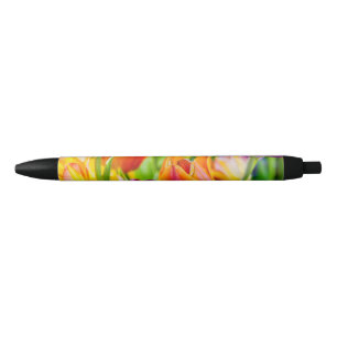 Tulpen die kantelen zwarte inkt pen