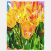 Tulpen die Paars uitzenden Fleece Deken (Voorkant)
