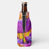 Tulpen die Paars uitzenden Flesjeskoeler (Fles Achterkant)