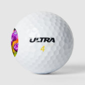 Tulpen die Paars uitzenden Golfballen (Logo)