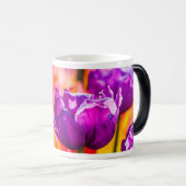 Tulpen die Paars uitzenden Magische Mok (Voorkant rechts)