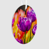 Tulpen die Paars uitzenden Ornament (voorkant)