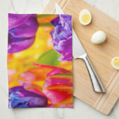 Tulpen die Paars uitzenden Theedoek (Quarter Fold)