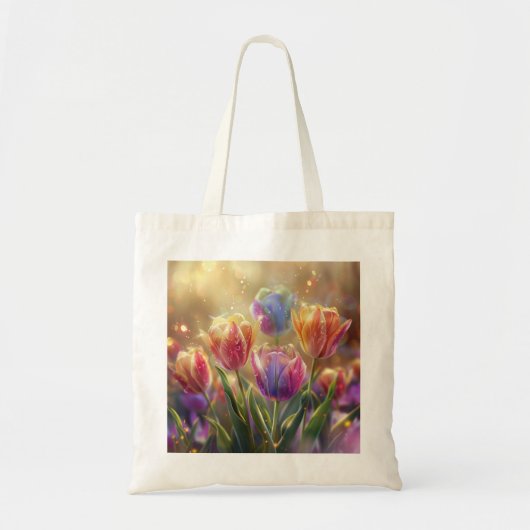Tulpen digitale kunst tote bag (Voorkant)
