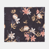  tulpen, donkere paarse achtergrond fleece deken (Voorkant (Horizontaal))