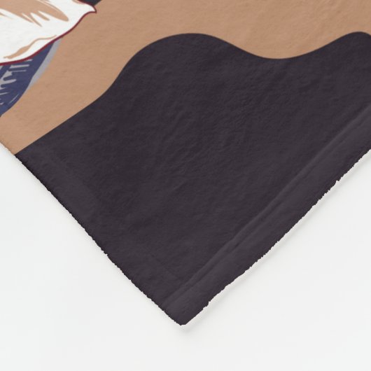  tulpen, donkere paarse achtergrond fleece deken (Hoek)