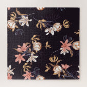 tulpen, donkere paarse achtergrond legpuzzel (Horizontaal)