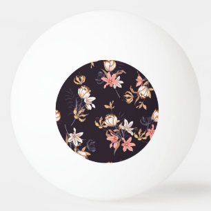 tulpen, donkere paarse achtergrond pingpongbal