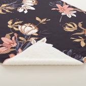  tulpen, donkere paarse achtergrond sherpa deken (3/4)