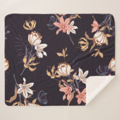  tulpen, donkere paarse achtergrond sherpa deken (Voorkant (horizontaal))