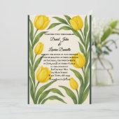 Tulpen Droom Foto Trouw Uitnodiging (Staand voorkant)