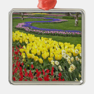 Tulpen, druifhyacint en narcissen, metalen ornament