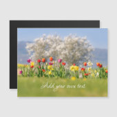 Tulpen + druppels voor kleurrijke bloemen Magnetis (Voorkant / Achterkant)