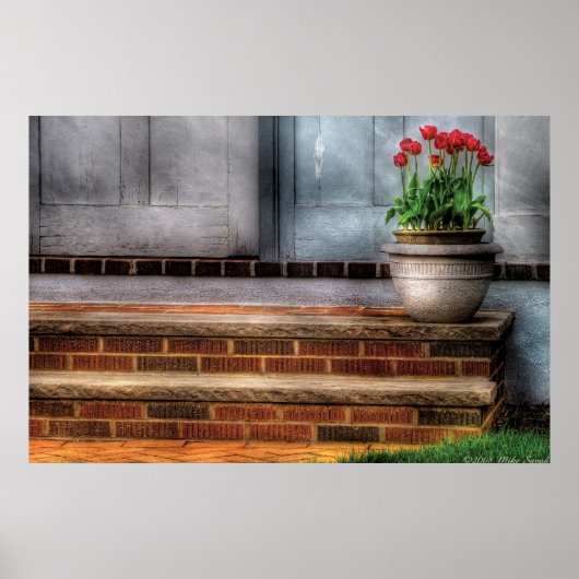 Tulpen - Een pot tulpen Poster (Voorkant)