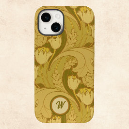 Tulpen en acanthus Leaves met monogram Case-Mate iPhone 14 Hoesje