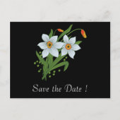 Tulpen en affodils sparen de Datum 80e verjaardag Aankondigingskaart (Voorkant)