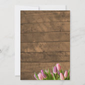 Tulpen en barnwood Bridal Shower Invitations Kaart (Achterkant)