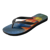 Tulpen en blauwe hemel teenslippers (Schuin)