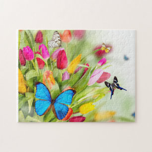 Tulpen en botervliezen legpuzzel