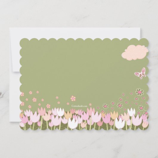 Tulpen en buikvliegen kaart (Achterkant)